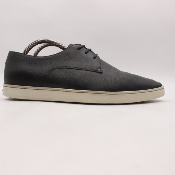 Santoni Atlantis Oxfords Shoes Men’s Size 8.5 Black Leather Low Top Sneaker